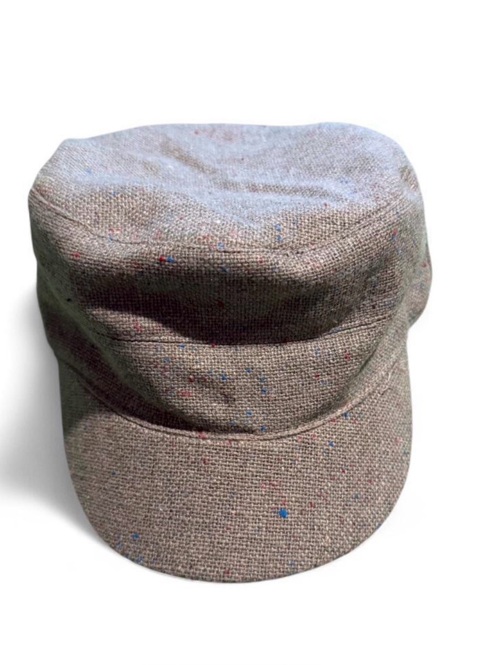 Neutral olive green Speckled Canvas cadet Cap - Unbranded